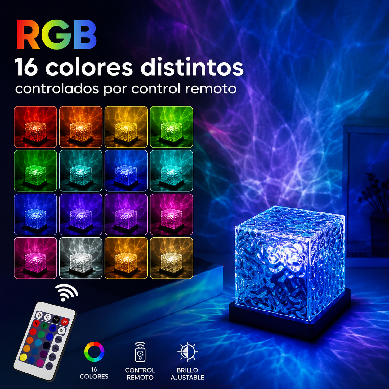 Cubo de Luz Onda Relajante AuraGlow